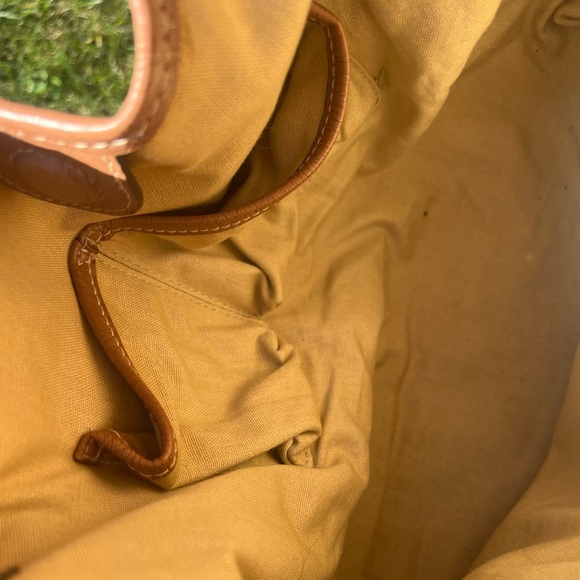 Miriam’s Fossil Patchwork Stripe Hobo 💚🧡💛Purse Bag Tote W/Leather Trim 👜 - Picture 9 of 12